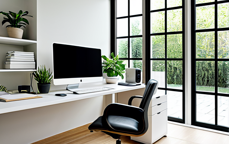 실내 공기 질 개선을 위한 스마트홈 솔루션 - Smart Home Office**

A bright, modern home office featuring a stylish desk, ergonomic chair, and a s...