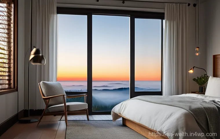 스마트홈 시스템 업그레이드를 통한 웰빙 효과 - **Prompt 1: Intelligent Morning Awakening**
    A serene and cozy bedroom in a modern smart home. Wa...